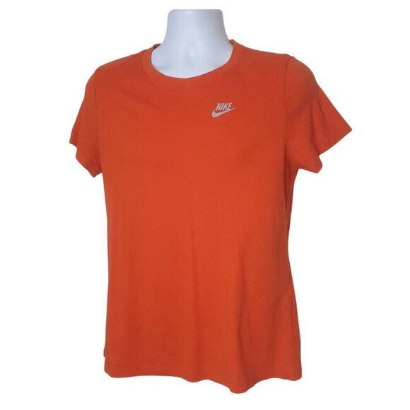 Nike Womens Dri-FIT Tee L Orange Athletic Sporty Sportswear Loose Workout - Picture 2 of 6